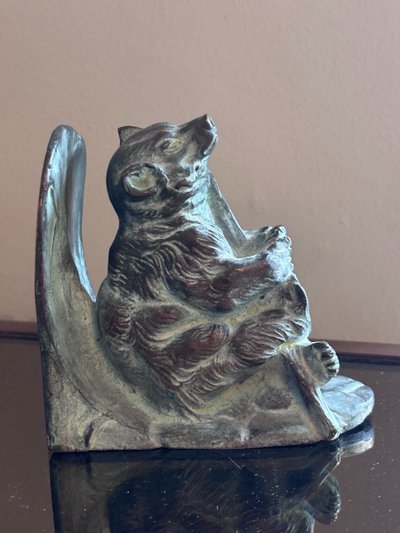 BOFILL Antoine ( 1875-1939 ) Pair Of Bronze Animal Bookends Signed