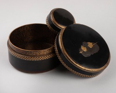 Kobako - Double Gourd With Sleeping Hotei. Japan Edo 17th Century