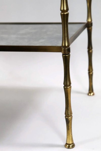 Maison BAGUES Bronze Sideboard And Mirrors, Bamboo And Pine Cone Structure