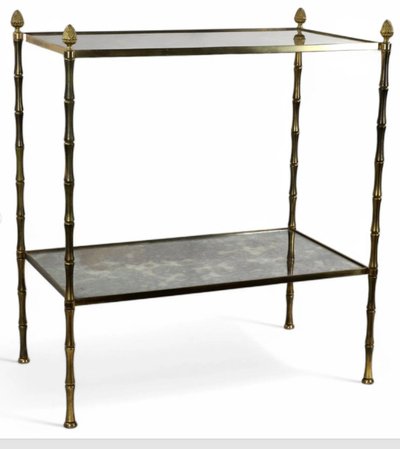 Maison BAGUES Bronze Sideboard And Mirrors, Bamboo And Pine Cone Structure