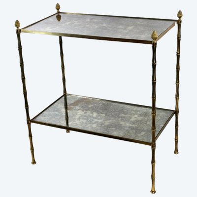 Maison BAGUES Bronze Sideboard And Mirrors, Bamboo And Pine Cone Structure