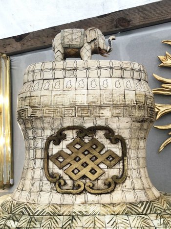 Paire De Très Grands Vases Décoratifs En Os. Chine, XIXe Siècle