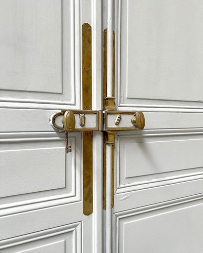 Double porte style haussmannien avec serrure 140x250cm