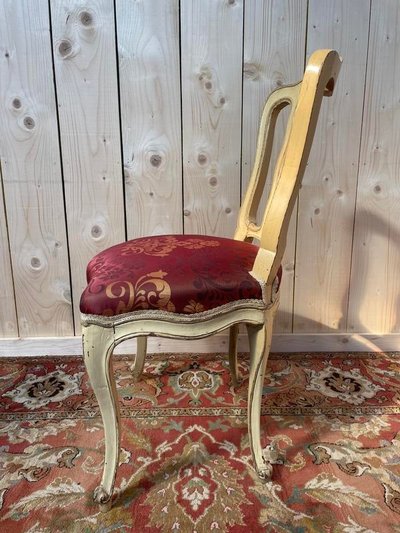 Suite of 6 Venirian chairs era Louis XV