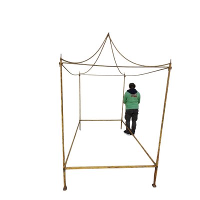 Large Canopy Bed In Antique Steel, Late 18th Early 19th Century
