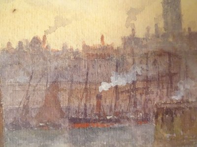 Aquarell Landschaft Marine Louis Timmermans Boote Fischen Concarneau Hafen 19.