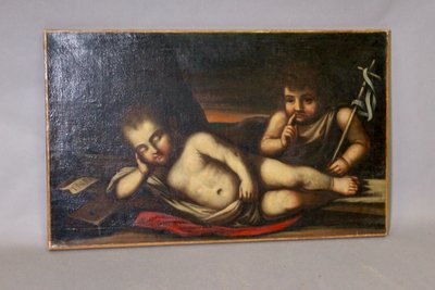 Huile Sur Toile "les Chérubins" école Italienne XVIIème 