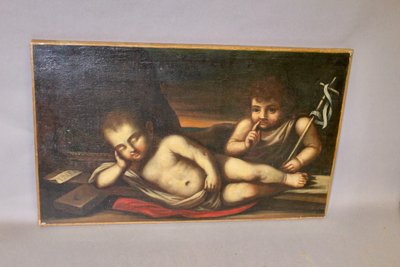Huile Sur Toile "les Chérubins" école Italienne XVIIème 