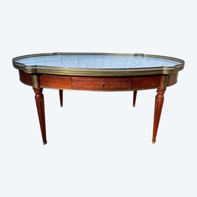 Table basse bouillotte de style Louis XVI à oreilles