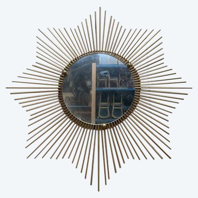 Miroir soleil en laiton vintage 1970