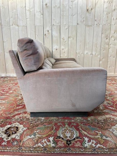 Beige sofa and velvet 1980