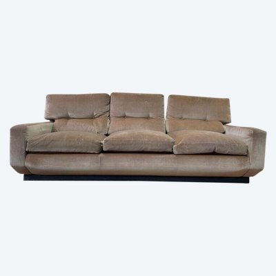 Beige sofa and velvet 1980