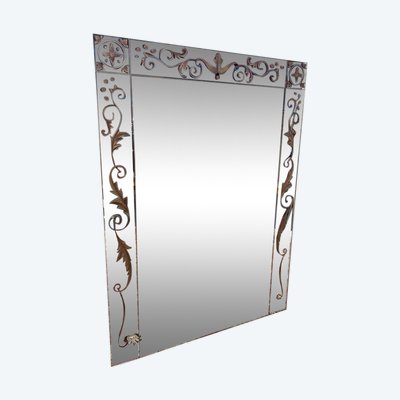 Mirror of Brasserie or Bistror Eglomized 165 cm