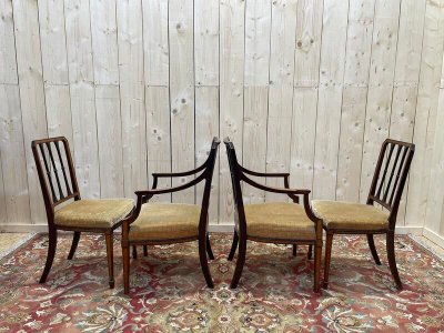 Pair of English chairs and pair of chairs