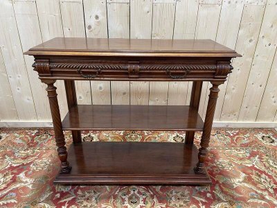 Desserte - Console Henri II en noyer 