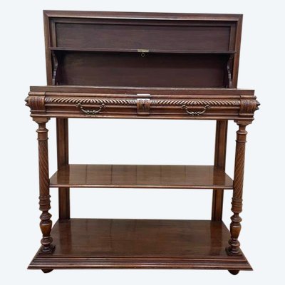 Desserte - Console Henri II en noyer 