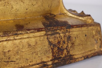 Burmese adoring monk in gilt bronze