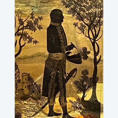 Bonaparte & 1st Consul in eglomised glass - Between 1799 and 1804