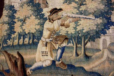 Large Aubusson tapestry "The Fox Hunt", early 18th century