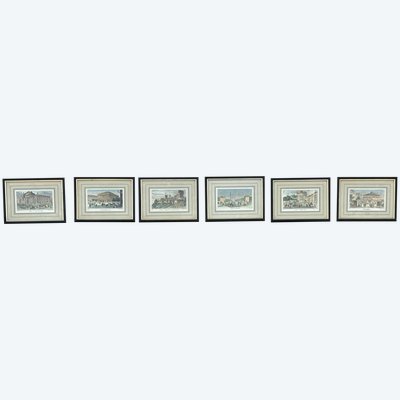 6 engravings Paris