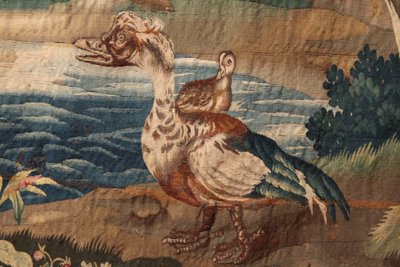 Fine verdure, tapisserie du XVIIIème siècle, atelier flamand