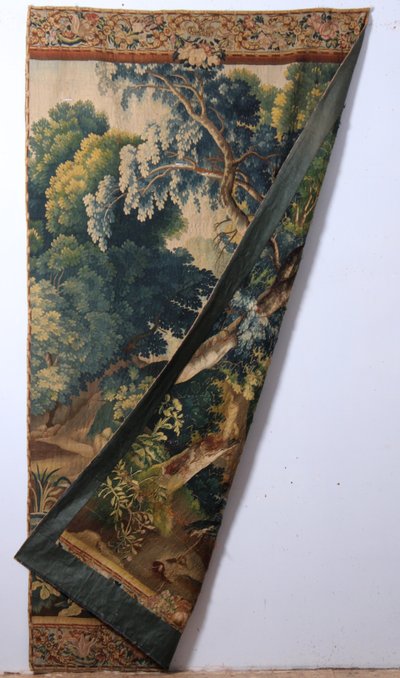 Fine verdure, tapisserie du XVIIIème siècle, atelier flamand