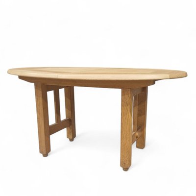Table Ovale Vintage En Chêne Clair, Guillerme Et Chambron