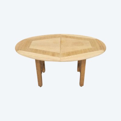 Table Ovale Vintage En Chêne Clair, Guillerme Et Chambron
