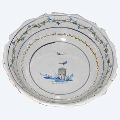 Coupe en faïence de Nevers à décor révolutionnaire, XVIIIe siècle