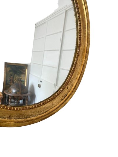 19th century gilded wood mirror - Louis XVI style - 46cm x 54cm