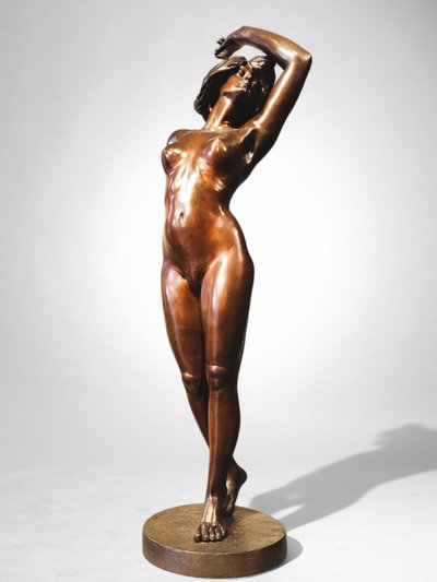  Ballerina in bronzo di Georges Flamand (1900-1910 circa)