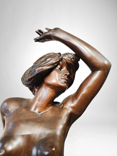  Ballerina in bronzo di Georges Flamand (1900-1910 circa)