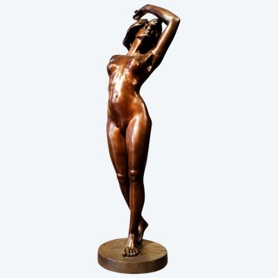  Ballerina in bronzo di Georges Flamand (1900-1910 circa)