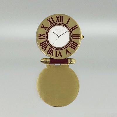1990er Jahre Wunderschöne Cartier Wecker Pendulette. Hergestellt in Frankreich.