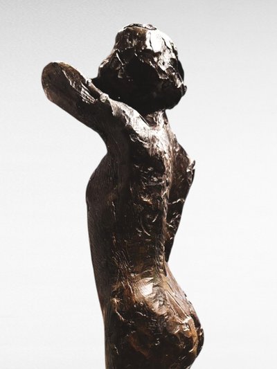 Dancer stapling the epaulette to her bodice - Edgar Degas, Valsuani cast, 1998