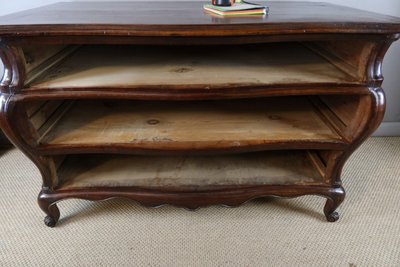 Commode XVIII en acajou tombeau 