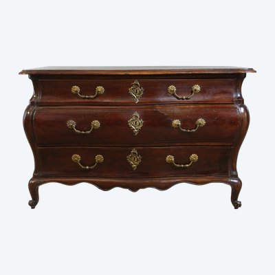 Commode XVIII en acajou tombeau 