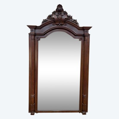Miroir en noyer sculptée Napoléon III
