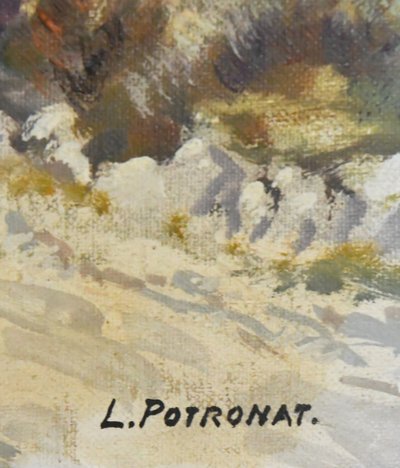 Lucien POTRONAT (1889-1973) "Paesaggio della Costa Azzurra" Olio su tela