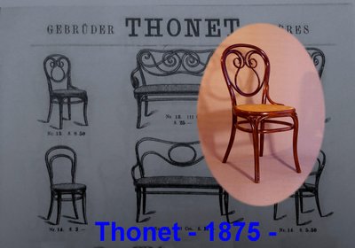Chause Thonet N°13 bentwood, vers 1875 ,cannée, état original.