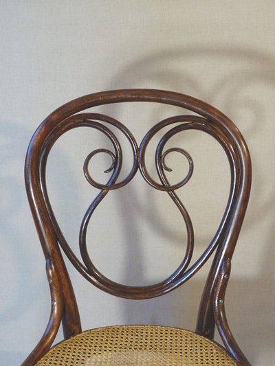 Chause Thonet N°13 bentwood, vers 1875 ,cannée, état original.