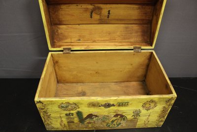Coffret De Mariage En Bois Peint Vers 1900