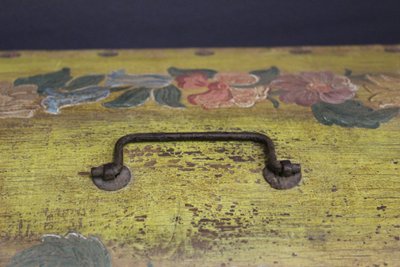 Coffret De Mariage En Bois Peint Vers 1900