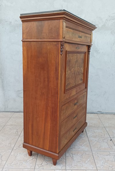 Grande segretaria in noce Luigi XVI