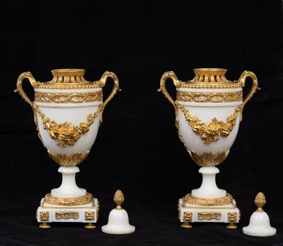 Pair of cassolettes France 19th century.