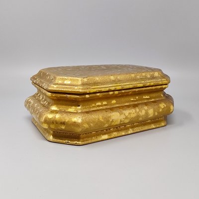 1970s Exquisited Handcrafted Smoking Set in Ceramic and Gold Leaf. Made in italy
