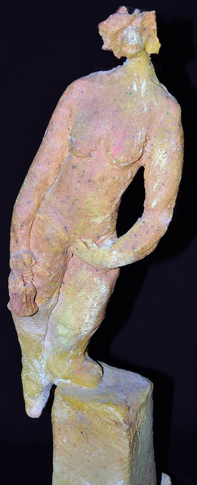 Sculpture en terre cuite signée Michel Wohlfahrt, circa 1980