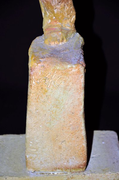 Sculpture en terre cuite signée Michel Wohlfahrt, circa 1980