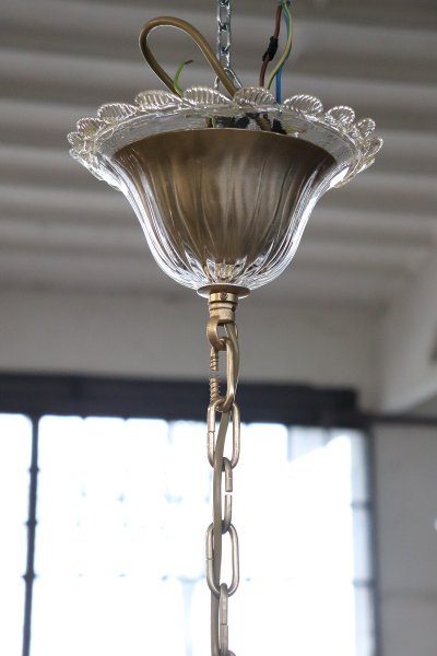 Late 20th Century Transparent Murano Glass Chandelier by La Murrina