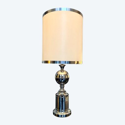 Lampe De Salon En Métal Chromé - Space Age - Luminaire Vintage